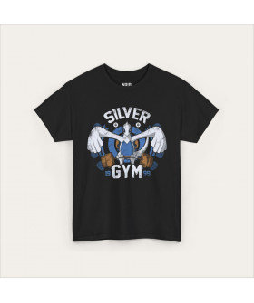 Чорна футболка Lugia Silver Gym з аніме-принтом