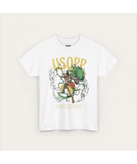 Біла футболка Usopp Sniper God з аніме-принтом