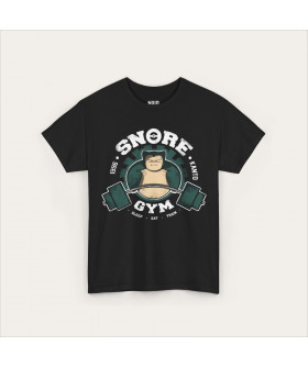 Чорна футболка Snorlax Snore Gym з аніме-принтом
