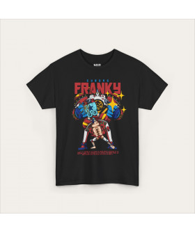 Чорна футболка Franky Super Cyborg з аніме-принтом