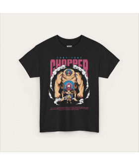 Чорна футболка Tony Tony Chopper з аніме-принтом