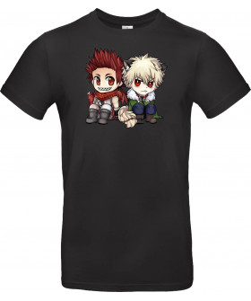 Унісекс чорна футболка з аніме-принтом «Kirishima x Bakugou»