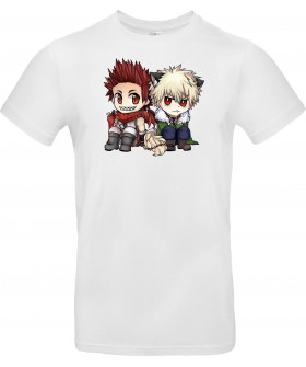 Футболка Білий з принтом «Kirishima x Bakugou»