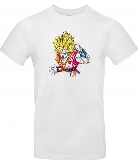 Футболка Білий з принтом «Saiyan colors»