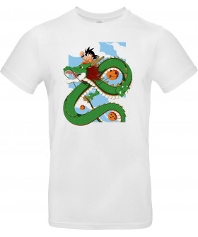 Футболка Білий з принтом «The kid and dragon»