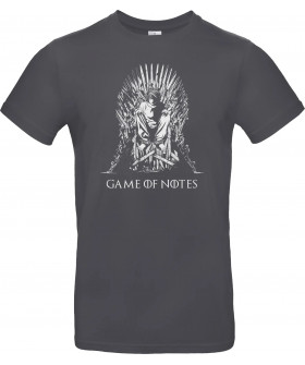 Унісекс сіра футболка з аніме-принтом «Games of Notes»