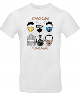 Футболка Білий з принтом «Choose your Mask»