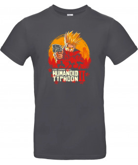 Футболка Сірий з принтом «Red Humanoid Typhoon II»