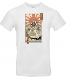 Футболка Білий з принтом «Mobile Suit Ukiyo-e»