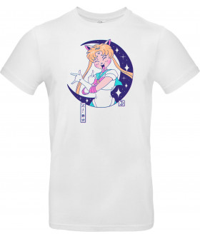 Футболка Білий з принтом «Moon Crystal F.U.»
