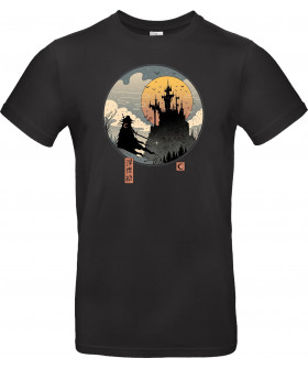 Футболка Сірий з принтом «Vampire Slayer in Edo»
