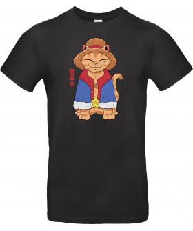 Футболка Білий з принтом «Straw Hat Cat»