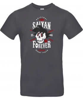 Футболка Сірий з принтом «Saiyan Forever»