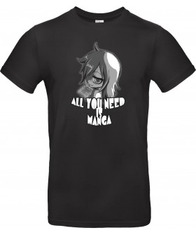 Футболка Темно-синій з принтом «All you need is Manga»