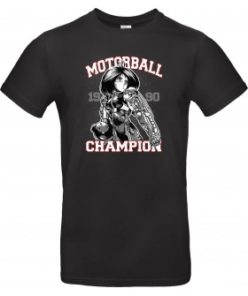 Футболка Сірий з принтом «Motorball Champion»