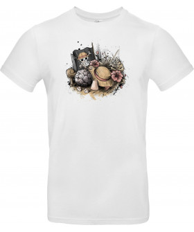 Футболка Білий з принтом «Memories of the Pirate»