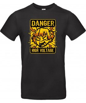 Футболка Темно-синій з принтом «High voltage!»