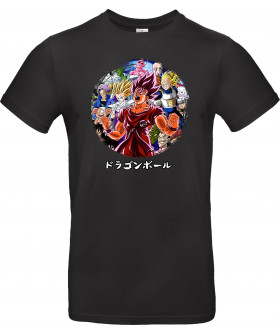Футболка Білий з принтом «Super Kaioken tm»