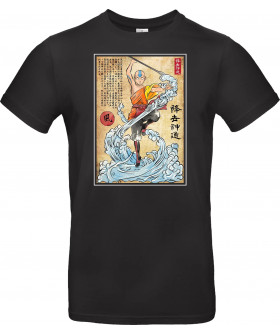 Футболка Чорний з принтом «Air nomad master woodblock»