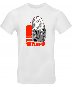 Футболка Білий з принтом «Waifu Zero Two»