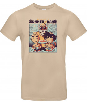 Футболка Білий з принтом «Summer at Kame»