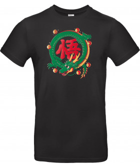 Футболка Сірий з принтом «Dragon Kanji»