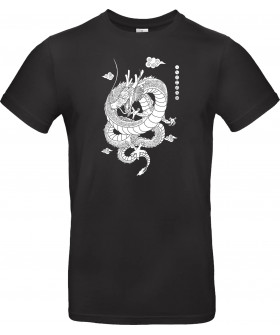 Футболка Сірий з принтом «Shenlong»