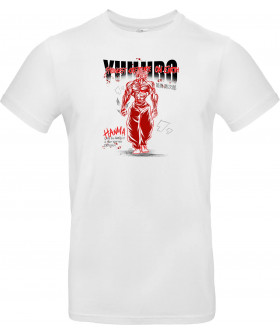 Футболка Білий з принтом «yujirou hanma»