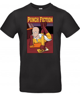 Футболка Сірий з принтом «Punch Fiction!»