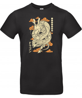 Футболка Темно-синій з принтом «Japanese Legendary Dragon»