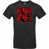 Унісекс сіра футболка з аніме-принтом «four emperor»