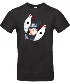 Футболка Білий з принтом «Anbu Itachi»