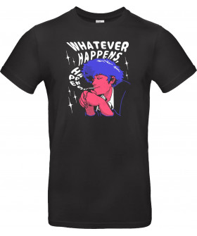 Футболка Сірий з принтом «Whatever Happens»