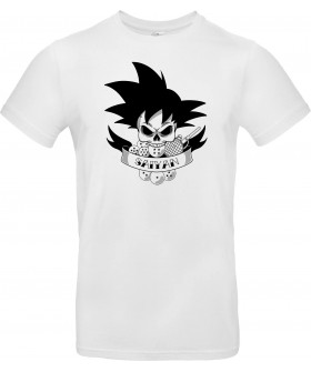 Футболка Білий з принтом «old school Saiyan»