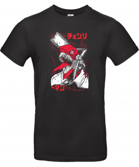 Футболка Чорний з принтом «The Red Chainsaw Devil»