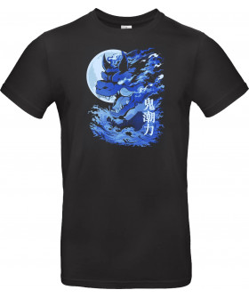 Футболка Чорний з принтом «Moon Kaiju»