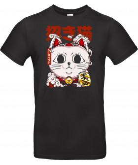 Футболка Чорний з принтом «Maneki Neko – Turbo-Oma»