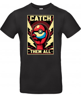 Футболка Білий з принтом «Catch Them»