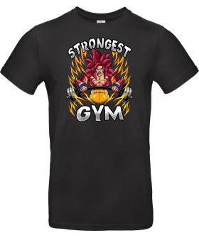Футболка Білий з принтом «strongest gym»