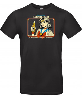 Футболка Чорний з принтом «Sailor Beer»
