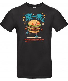 Футболка Сірий з принтом «OSAKA BURGER DASH»