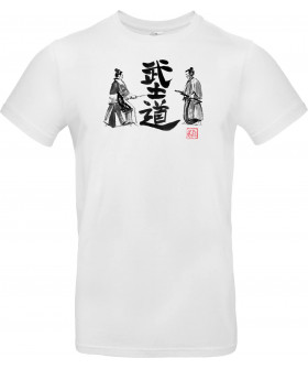 Футболка Білий з принтом «bushido samurai»