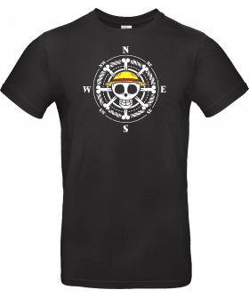 Футболка Чорний з принтом «Pirate skull»