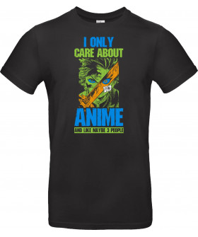 Футболка Чорний з принтом «I Only Care About Anime art»