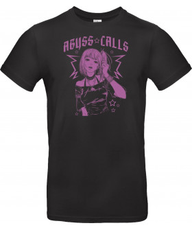 Футболка Чорний з принтом «Abyss Calls Grunge Aesthetic Anime Girl Art Print»