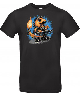 Футболка Білий з принтом «Flaming Rocker»