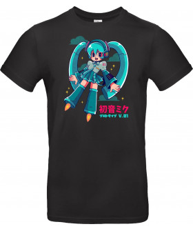 Футболка Чорний з принтом «HATSUNE MIKU»