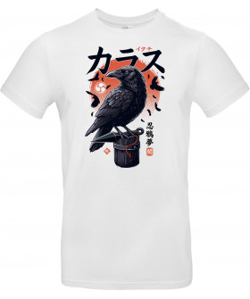 Футболка Білий з принтом «Dark Ninja Raven»