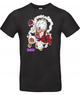 Футболка Білий з принтом «Monkey D. pirate Gear 5 Nika Form Pirate Art»