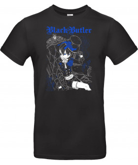 Футболка Чорний з принтом «Ciel Phantomhive - Black Butler»